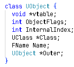 UObject structure analysis